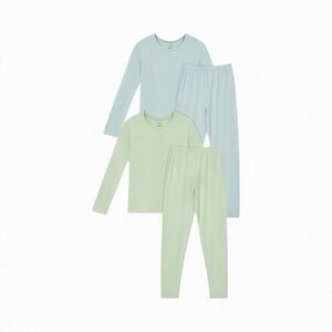 PurComfy Signature Bamboo 2 Pack Long Sleeve Pajama Sets Unisex Toddlers 2T